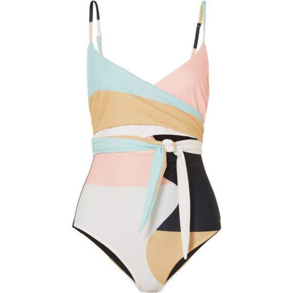 Mara Hoffman Wrap tie one piece swimsuit NWT Sz S